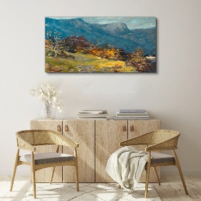 Canvas schilderij Berglandschap in herfstkleuren