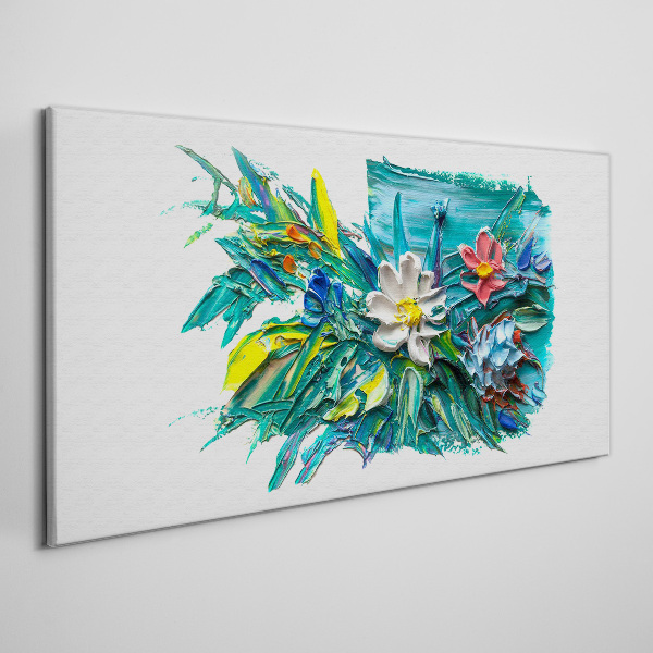 Canvas schilderij Een bloemenexplosie van kleuren