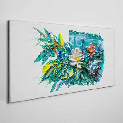Canvas schilderij Een bloemenexplosie van kleuren