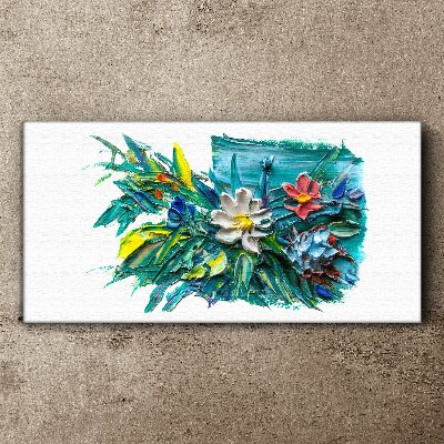 Canvas schilderij Een bloemenexplosie van kleuren