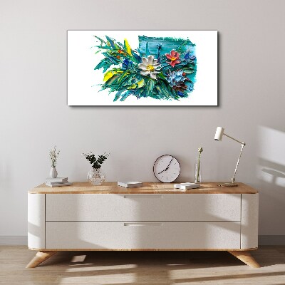 Canvas schilderij Een bloemenexplosie van kleuren