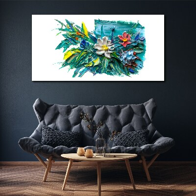 Canvas schilderij Een bloemenexplosie van kleuren