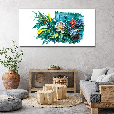 Canvas schilderij Een bloemenexplosie van kleuren
