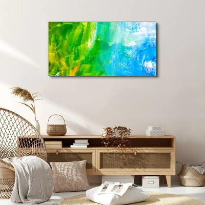 Foto op canvas Groenblauwe abstractie