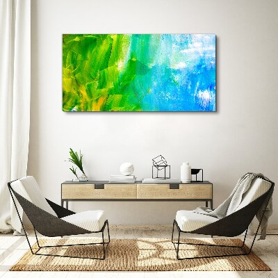 Foto op canvas Groenblauwe abstractie