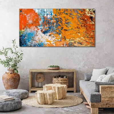 Canvas schilderij Dynamische kleuren in een abstract landschap