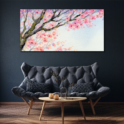 Schilderij op doek Lente bloemenlandschap