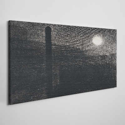 Foto op canvas Zonsondergang over de stad