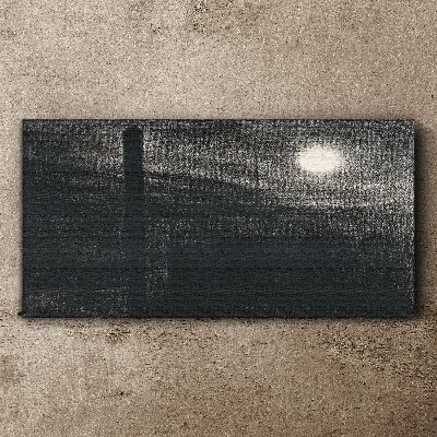 Foto op canvas Zonsondergang over de stad