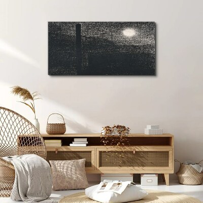 Foto op canvas Zonsondergang over de stad