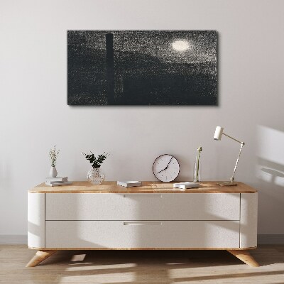 Foto op canvas Zonsondergang over de stad