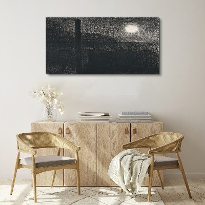 Foto op canvas Zonsondergang over de stad