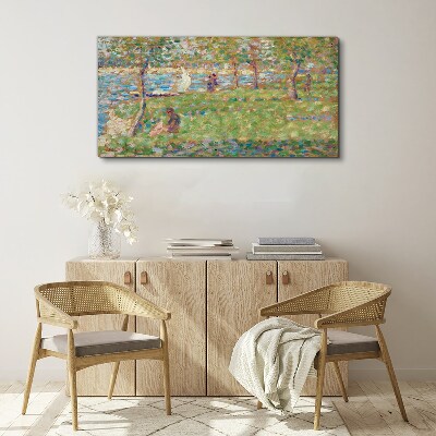 Foto op canvas Een zomermiddag aan de rivier