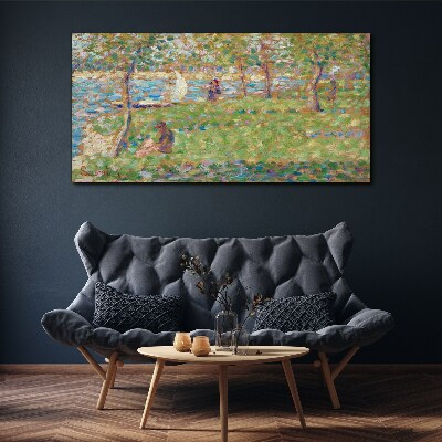 Foto op canvas Een zomermiddag aan de rivier