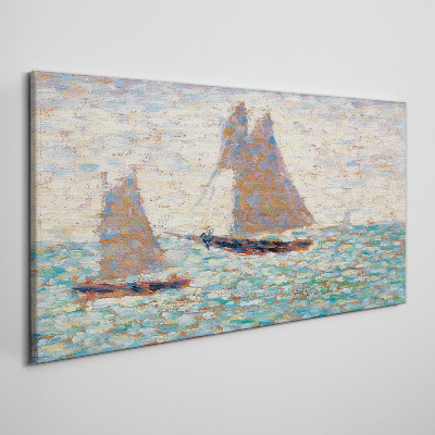 Foto op canvas Zeilen op een kalme zee