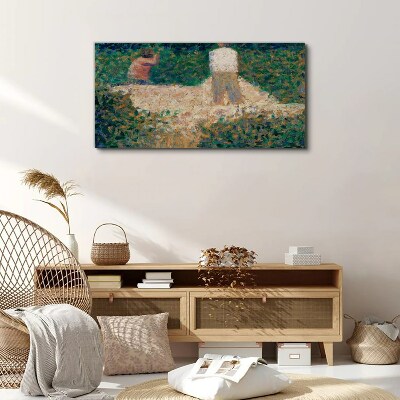 Canvas schilderij Zomerbijeenkomst in de tuin