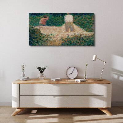 Canvas schilderij Zomerbijeenkomst in de tuin