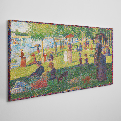 Foto op canvas Een zomerdag aan het meer