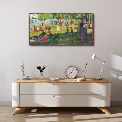 Foto op canvas Een zomerdag aan het meer