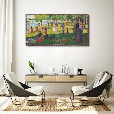 Foto op canvas Een zomerdag aan het meer