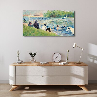 Foto op canvas Een zomerdag op de rivier