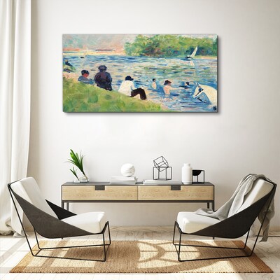 Foto op canvas Een zomerdag op de rivier