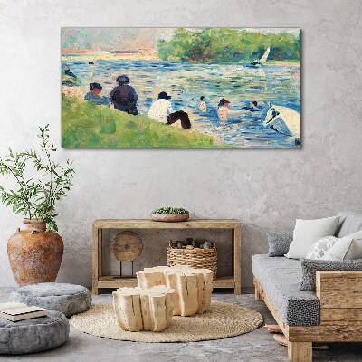 Foto op canvas Een zomerdag op de rivier