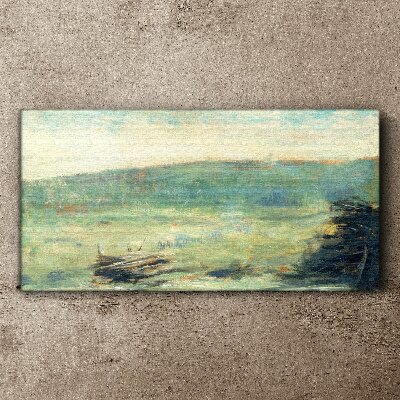 Schilderij op doek Een vredig landschap in pasteltinten