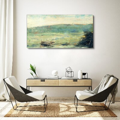 Schilderij op doek Een vredig landschap in pasteltinten