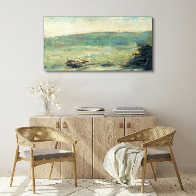 Schilderij op doek Een vredig landschap in pasteltinten