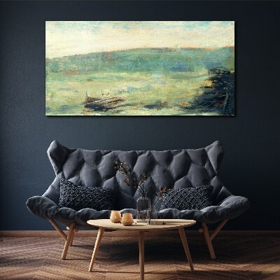 Schilderij op doek Een vredig landschap in pasteltinten