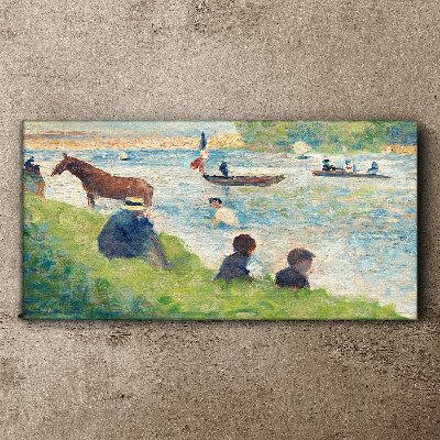 Foto op canvas Een zomermiddag aan de rivier