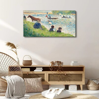 Foto op canvas Een zomermiddag aan de rivier