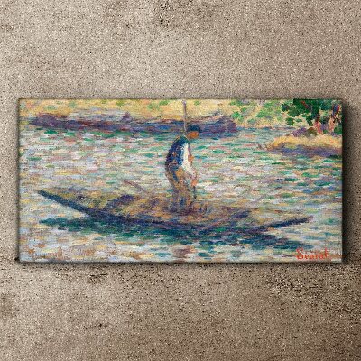 Schilderij op doek Zeeman op de rivier