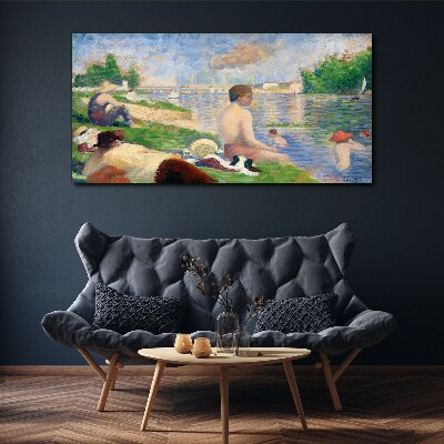 Foto op canvas Zomerse ontspanning aan het water