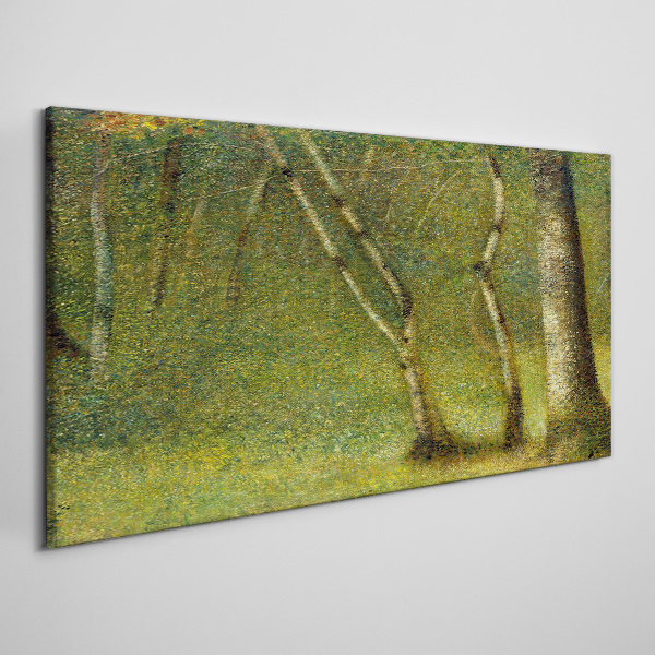 Canvas schilderij Groen bos in het zonlicht