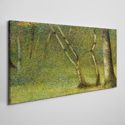 Canvas schilderij Groen bos in het zonlicht