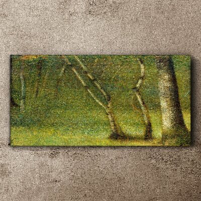 Canvas schilderij Groen bos in het zonlicht