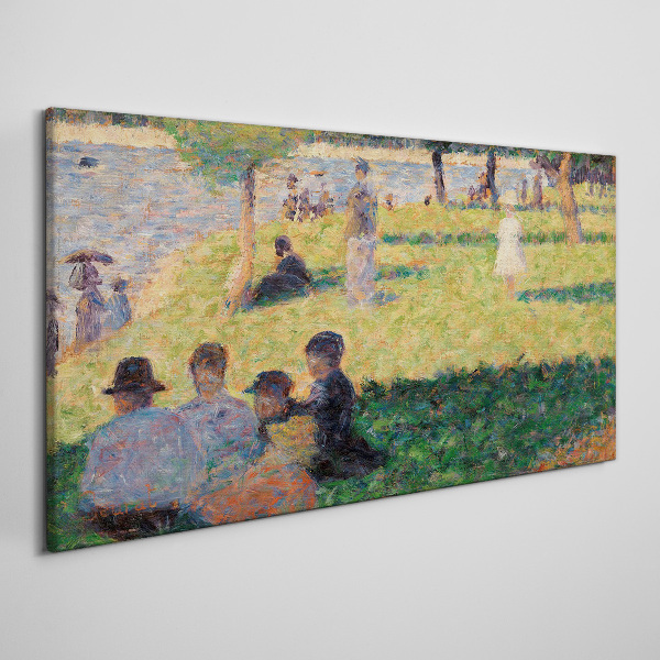 Schilderij op doek Een zomermiddag aan de rivier