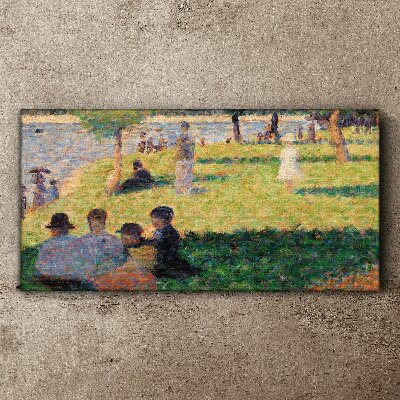 Schilderij op doek Een zomermiddag aan de rivier