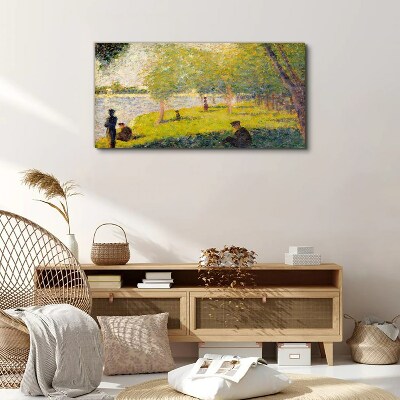 Canvas schilderij Een zomerdag op de rivier