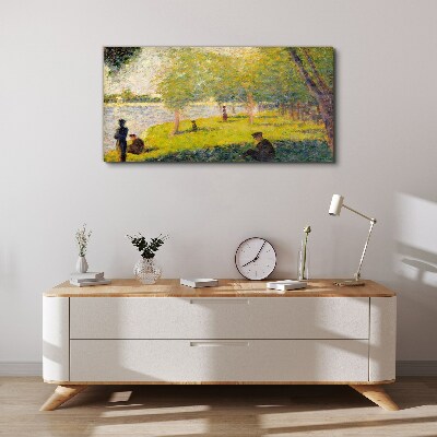 Canvas schilderij Een zomerdag op de rivier