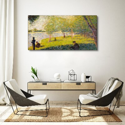 Canvas schilderij Een zomerdag op de rivier