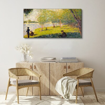 Canvas schilderij Een zomerdag op de rivier