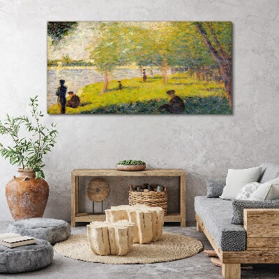Canvas schilderij Een zomerdag op de rivier