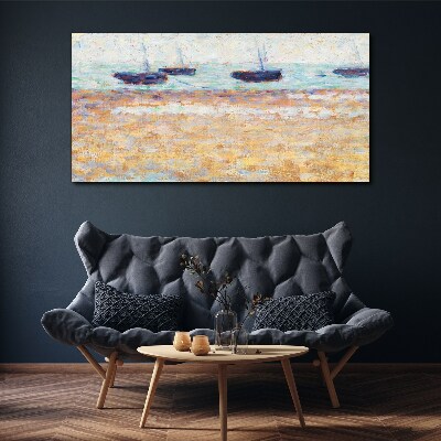Schilderij op doek Een rustige haven in pastelkleuren