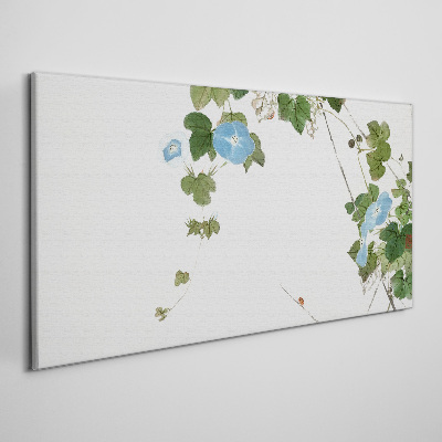 Canvas schilderij Bloemenmotief in delicate tinten