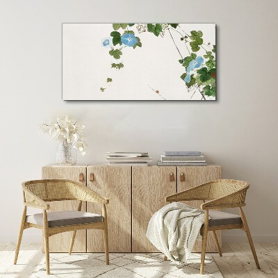 Canvas schilderij Bloemenmotief in delicate tinten