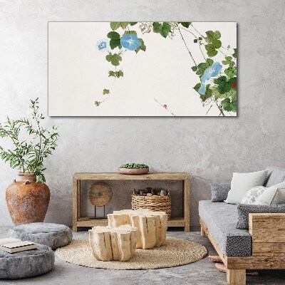 Canvas schilderij Bloemenmotief in delicate tinten