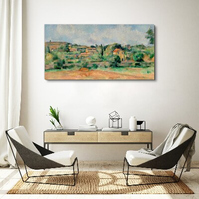 Foto op canvas Landelijk landschap in pastelkleuren
